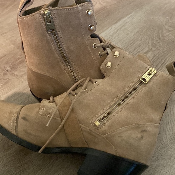 All Saints Katy Suede lace up Booties - Picture 6 of 13